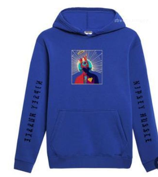 

autumn fleece rap hiphop casual sweatshirts mens r.i.p nipsey hussle hoodies spring, Black