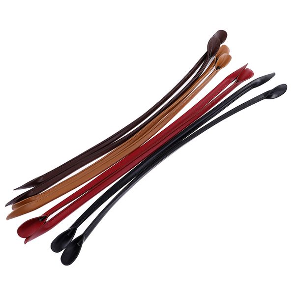 

2pcs handbag diy sewing strap handle replacement women girl pu leather purse shoulder bag accessories, Black