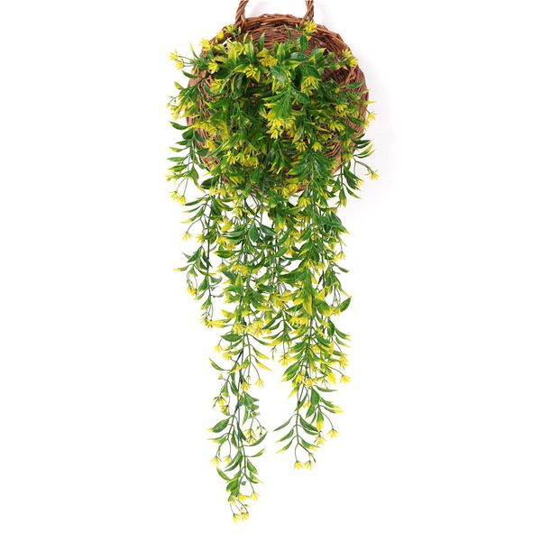 

home garden vine hanging garland plant artificial fake silk flower wedding decor