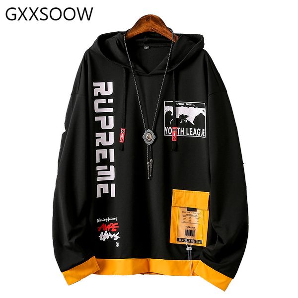 

hip hop streetwear hoodie men harajuku fashion print hoodies and sweatshirts 2019 autumn male black gm255