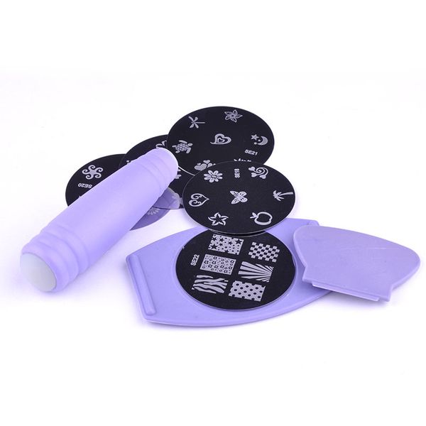 

nail art stamping set nail stamp printing device, Silver