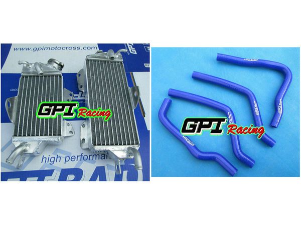 

aluminum radiator &re hose for kx125 kx 125 90 91 92 1990 1991 1992 blue hose