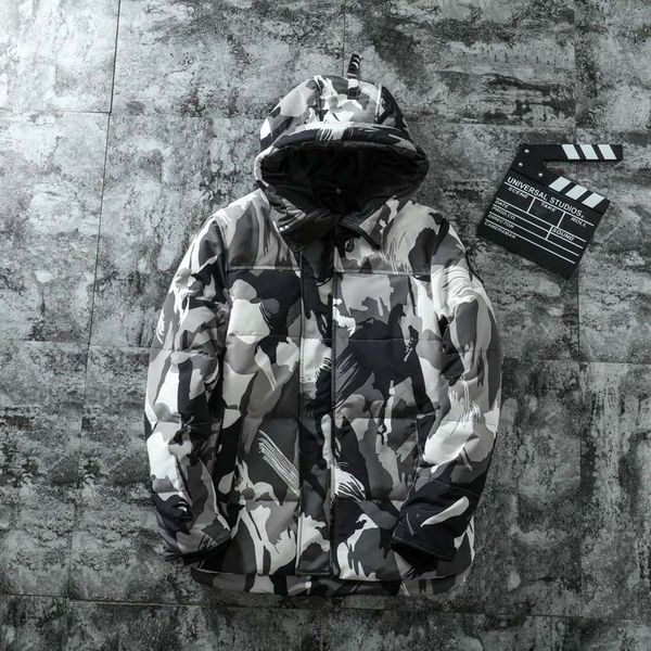 

canada goosedown mens camouflage jacket designer private custom winter sports hip hop down jacket outdoor cycling windproof warm coat, Black
