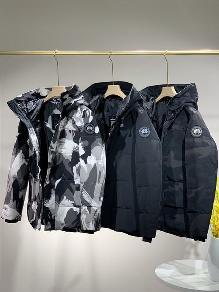 

19fw canada down jacket goose keep warm down coat mcmillan pullovers fashion streetwear casual hoodies women men outdoor down wear, Gray;blue