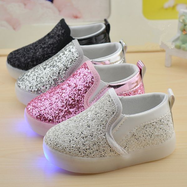 

Fashion Baby Boys and Girls Casual Shoes LED Lights Newborn Soft Bottom Toddler Shoes Kids Sneakers Flat Shoes