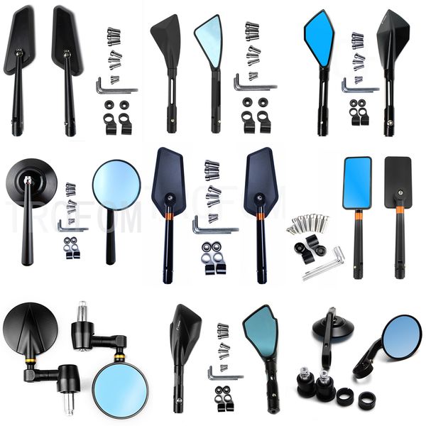 

motorcycle accessories side mirror universal aluminum cnc cafe racer scooter motorbike moto chopper bar end mirrors motocross