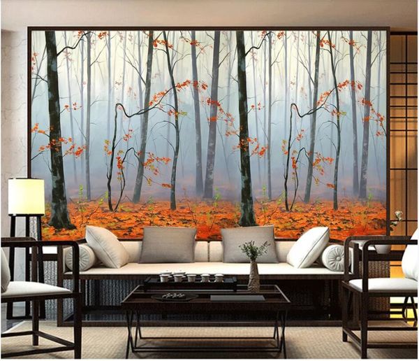 

wdbh custom p 3d wallpaper big tree beautiful autumn forest scenery living room home decor 3d wall murals wallpaper for walls 3 d