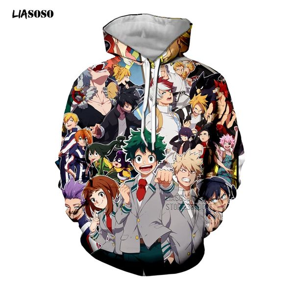 

liasoso new 3d print boku no hero academia izuku midoriya katsuki bakugou s todoroki hooded hoodies sweatshirts x2322, Black