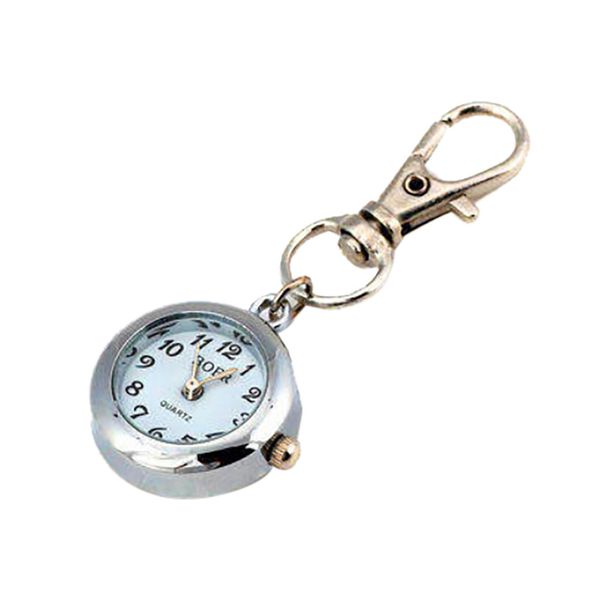 

classic fashionable watch men women round metal keychain watch nurse children's gift drop shipping, Blue