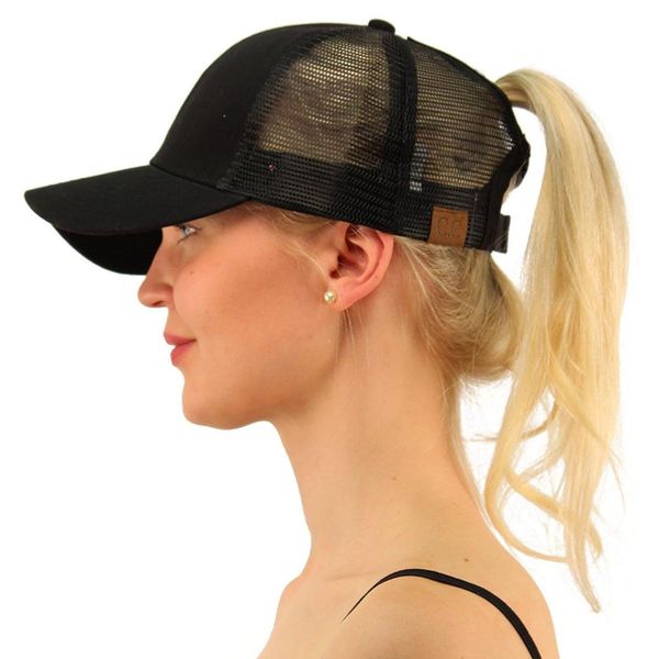 

fashionable women baseball cap can hold ponytail transparent adjustable summer hats blue red sport caps for women female, Blue;gray
