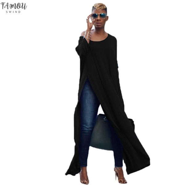 

2020 new style solid split women off one shoulder long sleeve ladies casual blouse tunic top, White