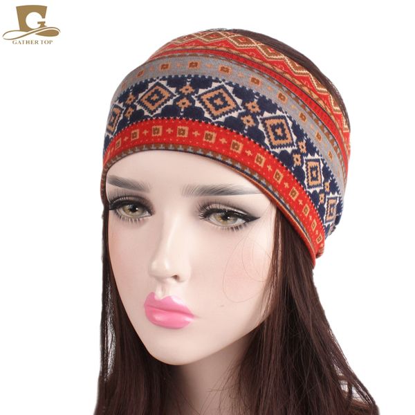 

hair accessories women soft wide headband boho bohemian head wrap yoga sport band