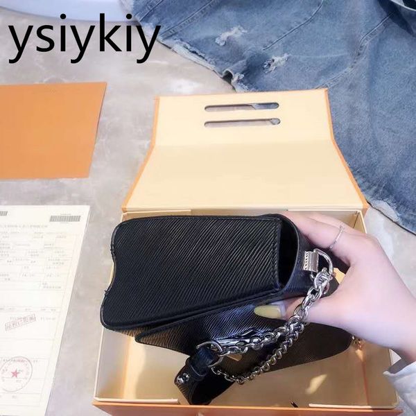 

freeship 2019 ysiykiy Новый известный классический epi pu кожаная женская сумка через плечо с цепочкой Сумки через плечо Сумка Messenger