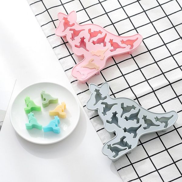 

home diy small kangaroo silica gel mold maltose chocolate 10 lattice ice making silica gel environmental protection mold cne fast shipping