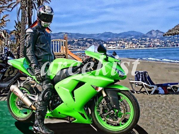 

new abs motorcycle full fairings kits fit for kawasaki ninja zx-10r 2006 2007 06 07 body set custom green