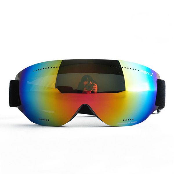 

women single lens ski goggles men windproof anti fog uv400 ski glasses skiing snowboarding cycling goggles frameless
