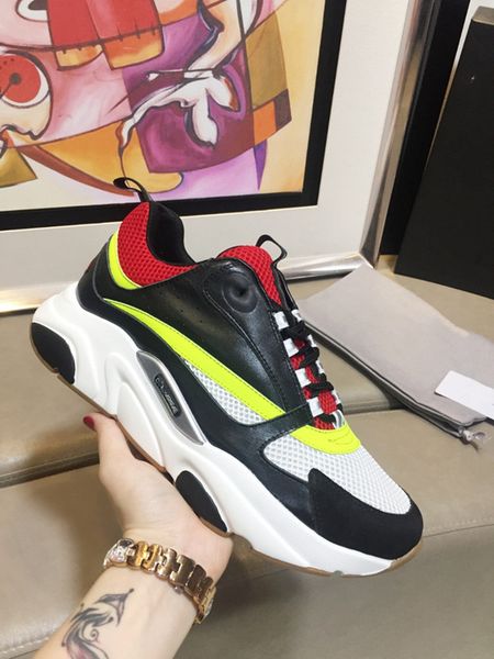 

2019 женщин людей вскользь ботинки тройной s белый черный зеленый радуга марка дизайнер кроссовки кроссовки папа обувь 35-44 c23 t12, Black