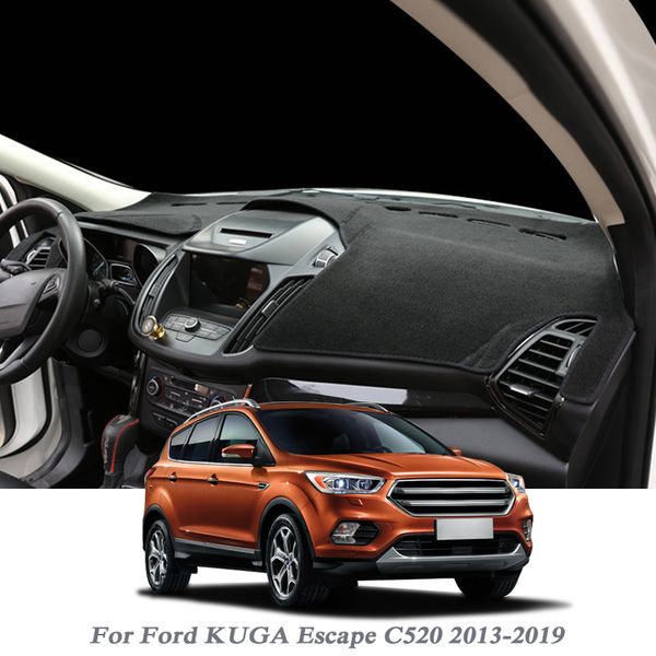 

car styling dashboard avoid light pad instrument platform cover mat rose for kuga escape c520 2013-2019 lhd&rhd anti-dust