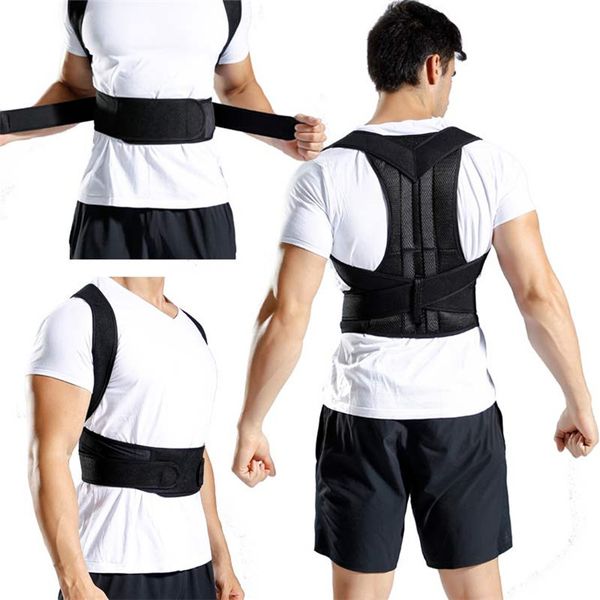 

back shoulder posture correction adjustable sports safety back support corset spine support belt posture corrector