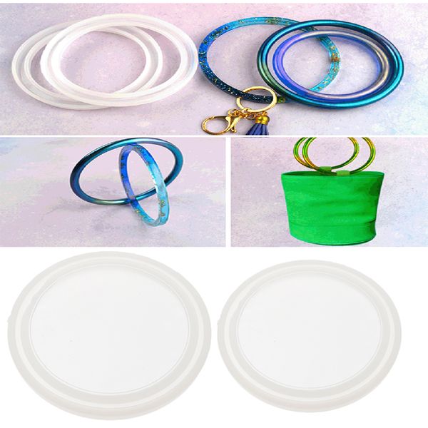 

2шт круглый браслет браслет diy подвески ювелирные изделия смолы литья инструмент