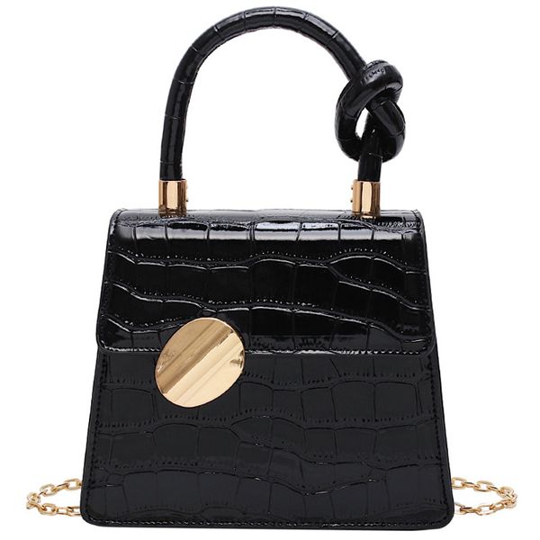 

2019 fashion new tote bag quality leather women's designer handbag crocodile pattern chain shoulder messenger bag bolsos mujer