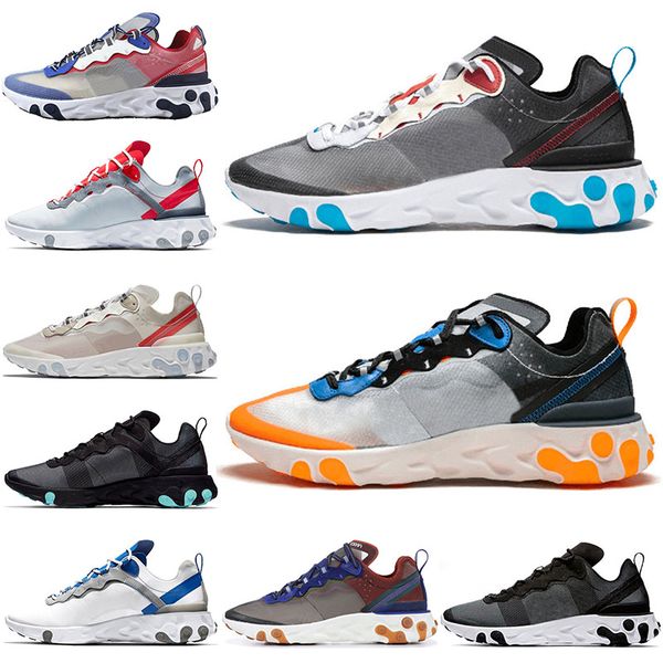 

UNDERCOVER x React Element 87 React 55 Jogging Total Orange Black White 87s Royal Tint Tennis Shoes 55s Trainers OFF Mens Running Shoes