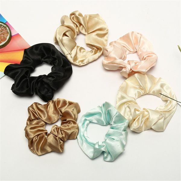 

trendy soft and comfortable lady hair scrunchie ring elastic pure color bobble sports dance scrunchie convenient hair band l50c