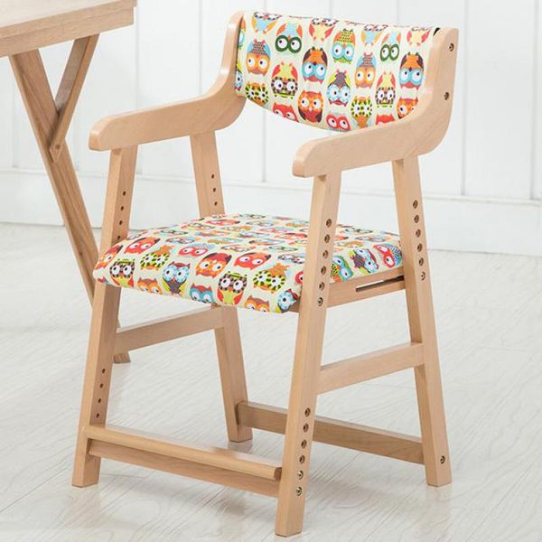

children's study chair primary school students'writing chair household backrest desk solid wood adjustable lifting compute