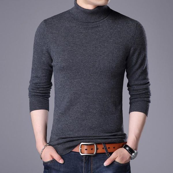 

mens knit sweater pullover basic turtleneck for autumn winter solid color fashion casual bo20601226, White;black