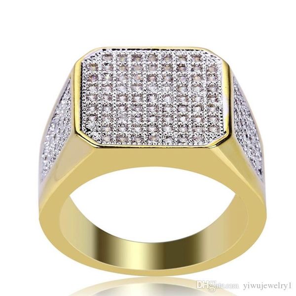 

men's 18k gold filled white zirconia gemstone birthstone ring fashion men's wedding engagement jewelry size 7-13, Silver