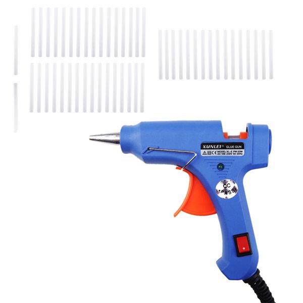 

xl-e20 20w glue gun professional high temp heater repair heat tool with 50pcs melt glue sticks