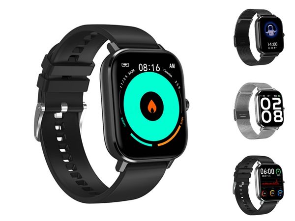 

f17 dt-35 smart watch ip68 waterproof heart rate blood pressure full screen touch weather colorful fashion strap sport watch #qa49930
