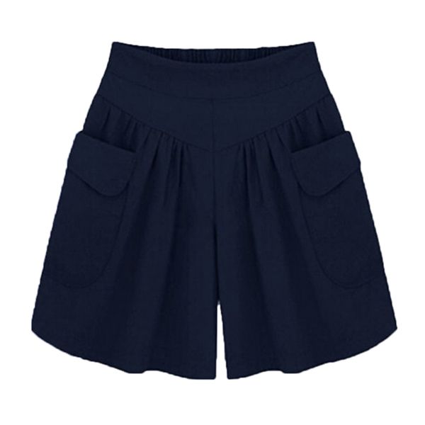 

loose soft anti-chafing wide leg pockets flared shorts breathable for women summer xrq88, White;black