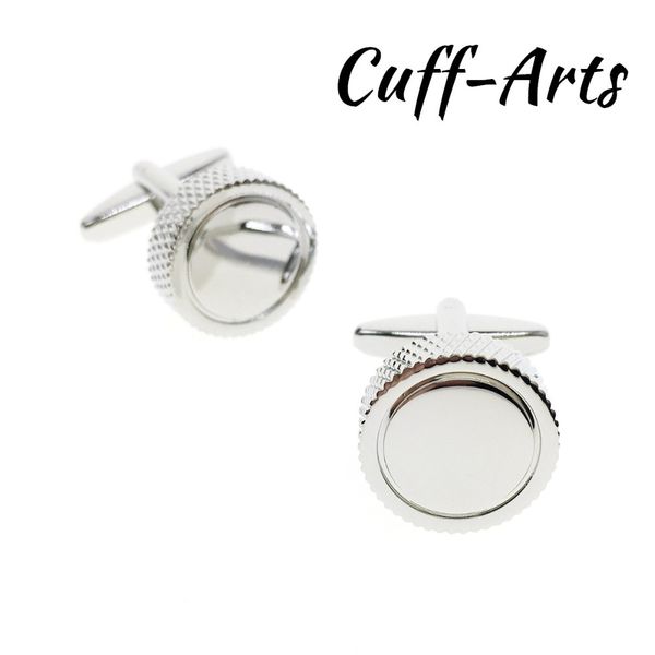 

cufflinks for men round fashion engraved cufflinks shirt gemelos les boutons de manchette with gift box by cuffarts c10266, Silver;golden