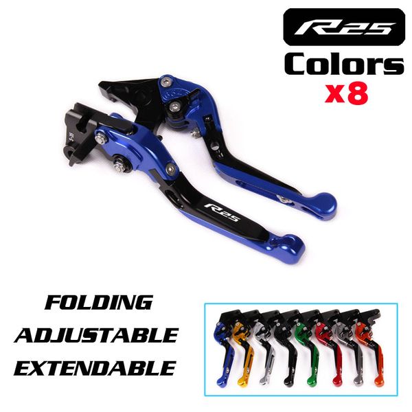 

for yzf r25 r3 motorcycle accessories cnc folding extendable brake clutch levers yzf-r25 2013-2016 mt03 mt-25 2015-2017