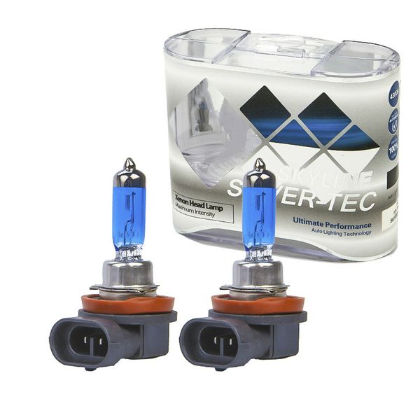 

2x h11 h8 h9 12v 100w 5000k super white xenon head lamp car halogen headlights light bulb auto fog light drl car source