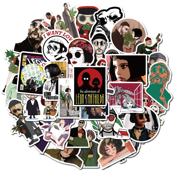 

50 pcs movie leon waterproof stickers for diy car bike skateboard suitcase guitar luggage lapsticker