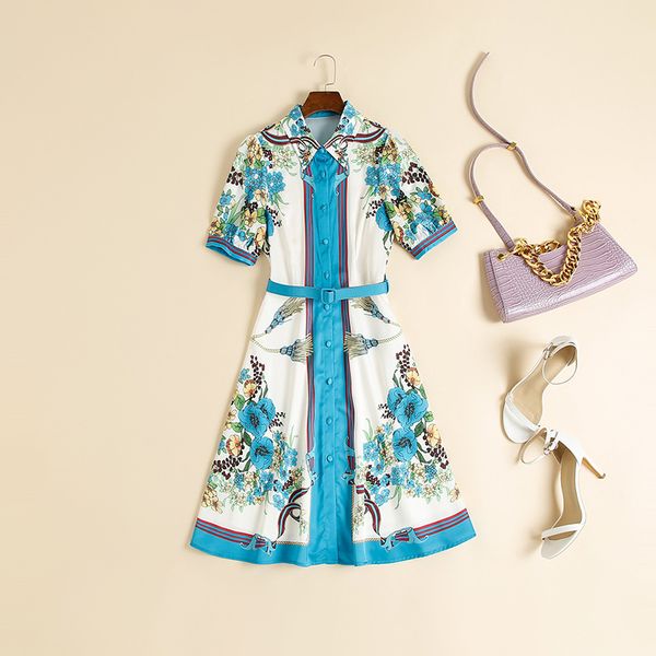 

705 2020 лето флора печати нагрудные шея над коленом рукава империи полиэстер марка same стиль роскошные платья as, Black