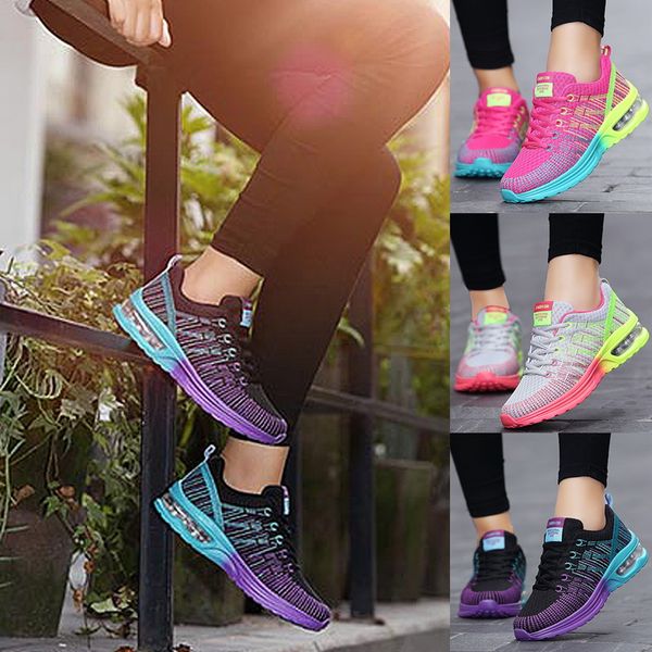 

new platform sneakers shoes breathable casual running shoes woman fashion height increasing ladies plus size 35-42 2020