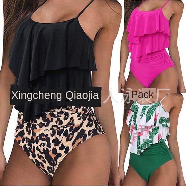 

2020 split lady flounces 2020 swimsuit split lady flounces bikini swimsuit bikini, White;black