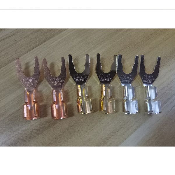 

hi-end 5mm cmc solid copper speaker connector plugy spades fork connector plug banana plug speaker amplifier socket