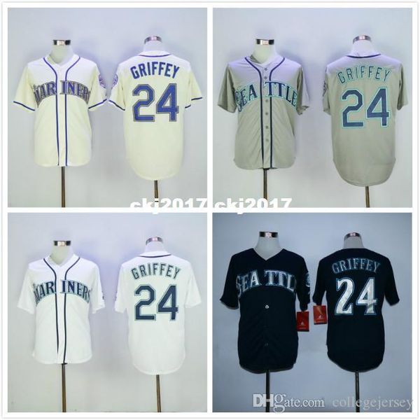 

24 ken griffey jersey white navy blue beige gray, Blue;black