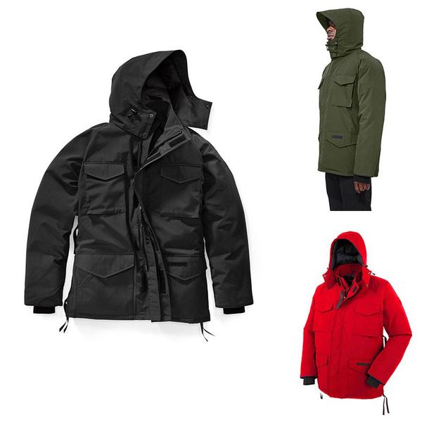 

luxury winter jacket fourrure down parka homme putin chaquetas goosefeather fur hooded constable manteau canada down jacket coat size xs-xxl, Black