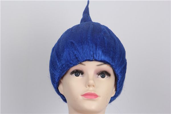 

trolls wig branch wig for & children party hat short synthetic hair costume halloween cosplay wigs+10pcs tattoo stickers