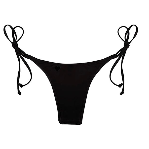 

telotuny women swimsuit brazilian cheeky bikini bottom side tie thong bathing swimwear swimsuits fused swimming bikini bottoms, White