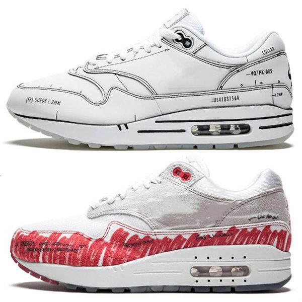 

red black air sketch to shelf sjd running shoes designer 1 secondary graffiti women men sports shoes 36-45