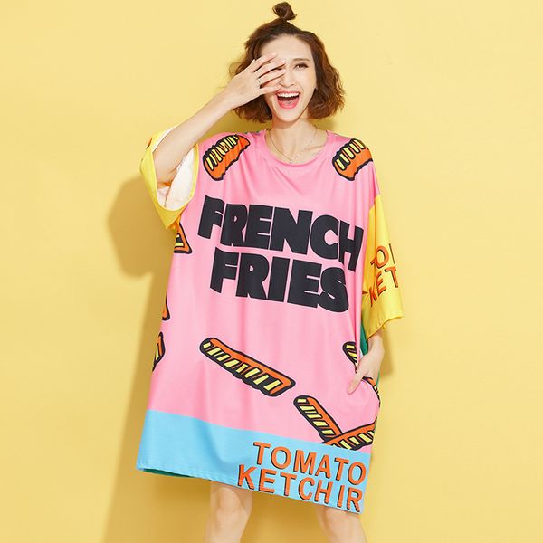 

womens t-shirt shirts short sleeve print dresses womens pullover ladies comfortable new selling loose o-neck top, White