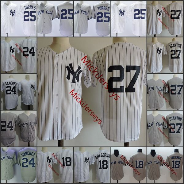 

Mens 25 Gleyber Torres Cool base Jersey Stitched 33 Greg Bird 27 Giancarlo Stanton 24 Gary Sanchez 18 Didi Gregorius Jerseys S-3XL