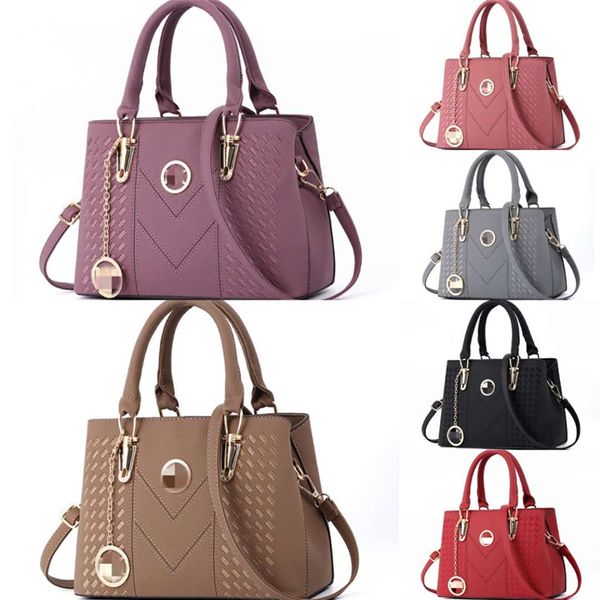 

2020 new women's shoulder bags woman designer solid color handbag fashion leather messenger bags for women female casual tote#652