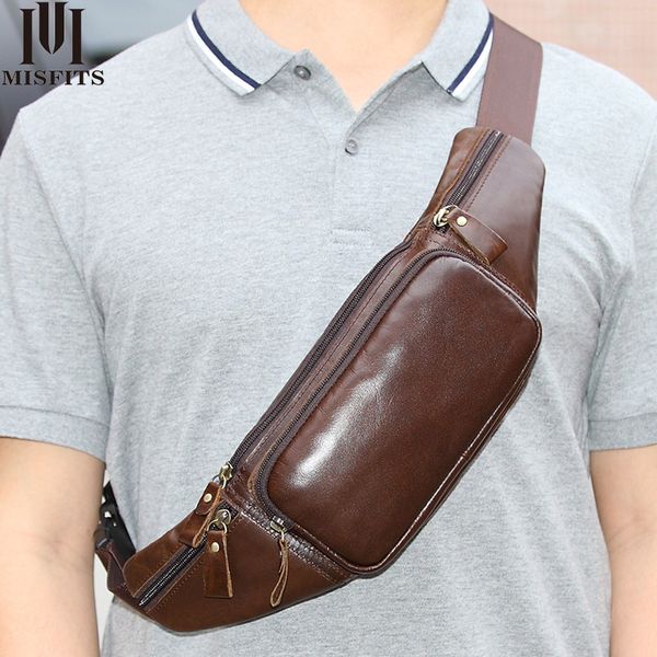 

quenya genuine cow leather waist pack men waist bag vintage hip messenger bag belt phone pouch small fanny pack chest